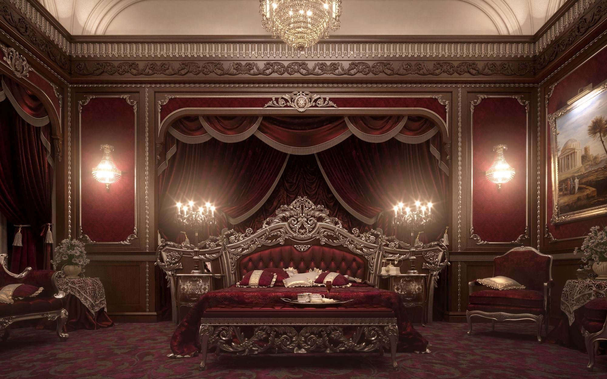 Спальня в стиле ампир