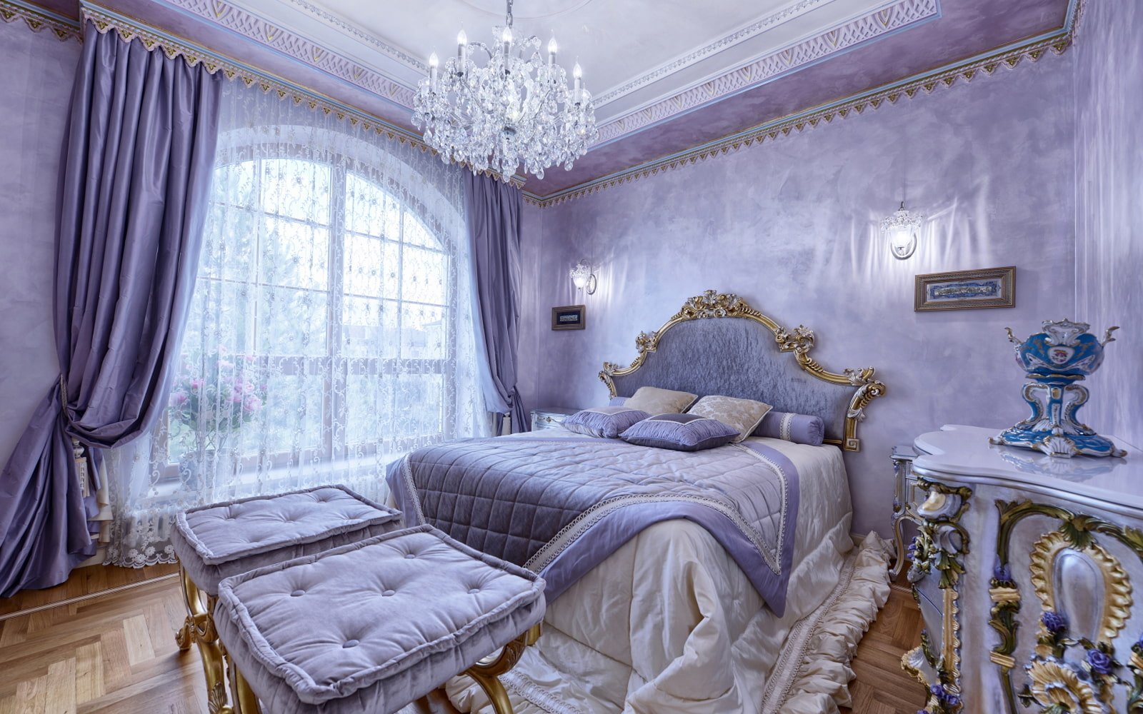 Спальня в стиле рококо