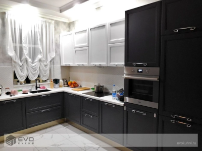 Черно-белая кухня: идеи оформления и дизайна