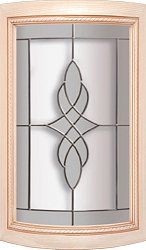 713 дверь гнутая витрина Турин-3 ПП Молочный Светлая