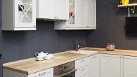 Угловая кухня скандинавский стиль эмаль/МДФ 4800 см (фото 3)