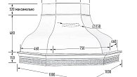 Вытяжка Viaona Cappe Камелия угловая ППУ с ВМ-750/70 белый муар (фото 6)