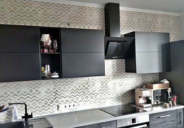 Прямая кухня лофт Альвик пластик/МДФ/ЛДСП РЯ180308