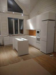 Угловая кухня с островом модерн эмаль/МДФ РК200202