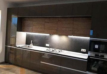 Прямая кухня модерн пластик/МДФ/ЛДСП РЯ180902