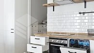 Прямая кухня модерн с отдельным шкафом Хаген пленка/МДФ ИТ190305 (фото 4)