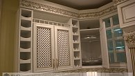 Угловая кухня прованс с угловым шкафчиком Массив ясеня с золотой патиной (фото 23)
