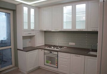 П-образная кухня неоклассика Лонгфорд пленка/МДФ РБ190405