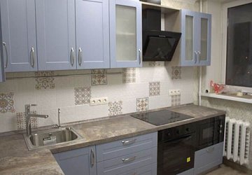 Угловая кухня неоклассика Трент пленка/МДФ ЛМ191001