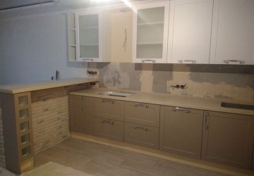 П-образная кухня неоклассика Кухня Фасад-3.6 МДФ/пленка ИН190903