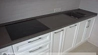 Прямая кухня неоклассика с порталом Массив березы РН190203 (фото 4)