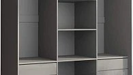 Шкаф-купе трехдверный серый (фото 6)