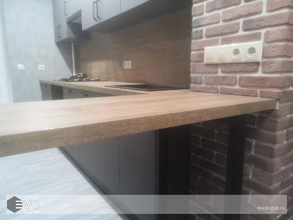 Кухня МР210104 Cleaf piombo пластик (фото 3)