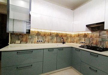 Угловая кухня модерн пластик/МДФ/акрил ЛМ200901