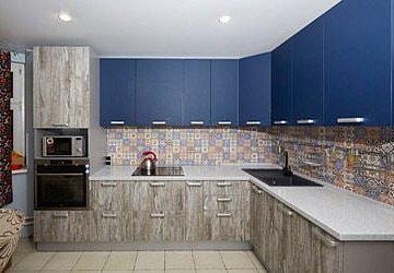 Угловая кухня лофт Синхрон/Феникс пластик/МДФ/ЛДСП ИТ190302