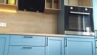 Угловая кухня C8 МДФ эмаль матовая RAL 5024 pastel blue ШТ200301 (фото 6)
