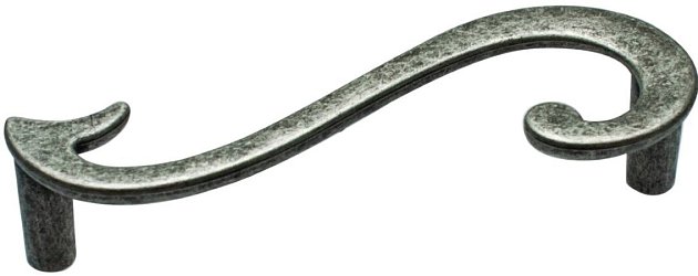  Ручка-скоба 96мм (левая), отделка серебро старое