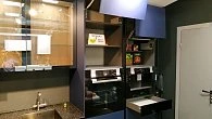 Угловая кухня хай-тек Fenix NTM Клиф/StopSol пластик/МДФ (фото 4)