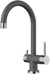 Omoikiri Yamada-PL латунь/гранит/платина1