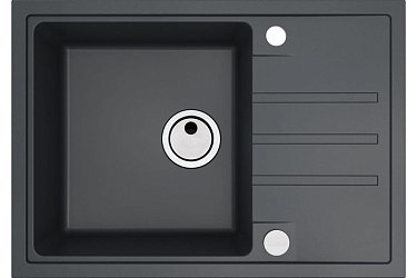 ALVEUS GRANITAL INTERMEZZO 40 G91 CARBON 680x480x200 в комплекте с сифоном 11172921