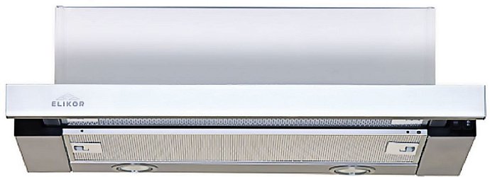 Elikor Интегра GLASS 45Н-400-В2Д нержавейка / стекло белое1