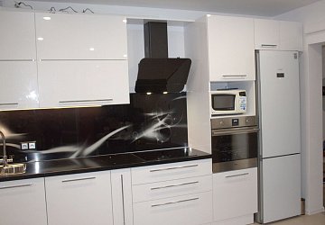 Прямая кухня модерн Alvic Blanco пластик/МДФ РИ190401