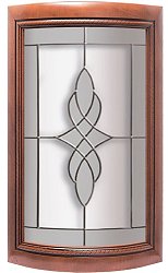 713 дверь гнутая витрина Турин-3 ПП Груша Темная