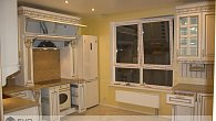 Угловая кухня прованс с угловым шкафчиком Массив ясеня с золотой патиной (фото 8)