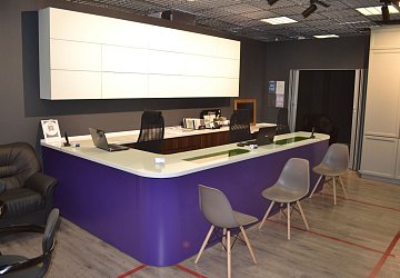 П-образная радиусная кухня пластик/МДФ МС200101