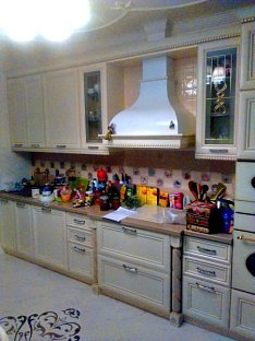 Прямая кухня классика Массив ясеня