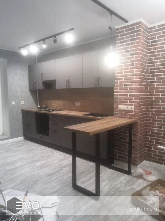 Кухня МР210104 Cleaf piombo пластик (фото 4)