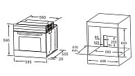 Духовой шкаф MAUNFELD MOGS703B2 газовый с электрическим грилем (фото 9)