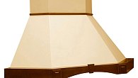 Вытяжка Viaona Cappe Эпоха угловая с ВМ-750/70 new faber бежевый муар (фото 1)