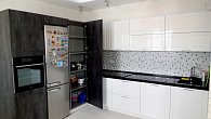 Угловая кухня хай-тек Алвик Luxe metallo пластик/МДФ/ЛДСП РД180101 (фото 7)