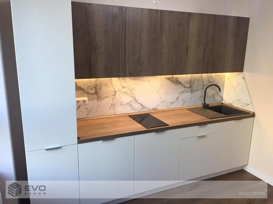 Кухня Egger дуб Галифакс табак / МДФ ПВХ Айвори Софт Тач ЛМ200501 (фото 1)