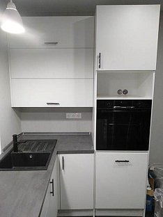 П-образная кухня модерн пластик/МДФ РЯ181104