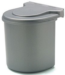 Ведро для мусора (5л), пластик серый металлик