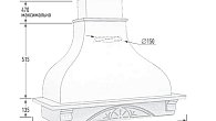 Вытяжка Viaona Cappe Дольче Вита 90 ППУ с ВМ-360/52 new faber белый муар (фото 6)
