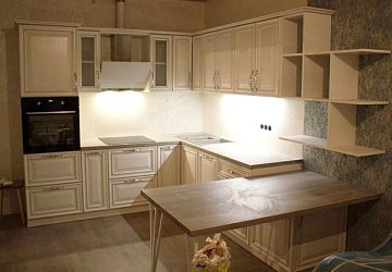 Угловая кухня неоклассика Инфинити пленка/МДФ РН190102