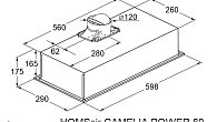 Вытяжка HOMSair CAMELIA POWER 60 нержавеющая сталь (фото 2)