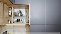 Угловая кухня модерн Alvic Metaldeco Antracita пластик/МДФ РБ190101 (фото 7)