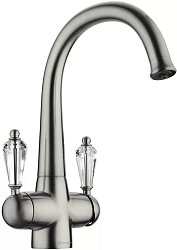 Omoikiri Okinawa-SI латунь/античное серебро/прозрачный кристалл1