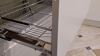 Угловая кухня модерн эмаль/МДФ RAL9003/массив дуба РР200302 (фото 8)