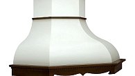 Вытяжка Viaona Cappe Изабелла угловая ППУ с ВМ-510/70 new faber белый муар (фото 1)