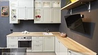 Угловая кухня скандинавский стиль эмаль/МДФ 4800 см (фото 1)