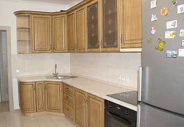 Угловая радиусная кухня классика Лондон пленка/МДФ ИН190405