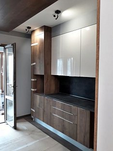 Угловая кухня современная пластик/МДФ/ЛДСП