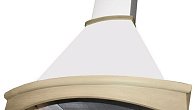 Вытяжка Elikor Ротонда 90П-650-П3Д бежевый / дуб выбеленный (фото 1)