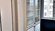 Шкаф со стеклом двухдверный МДФ Эмаль белая (фото 3)