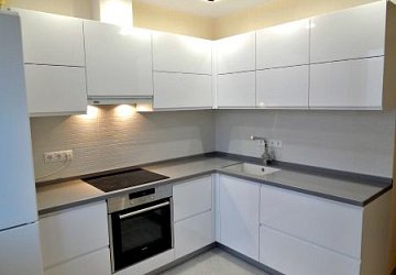 Угловая кухня модерн эмаль/МДФ РС180201